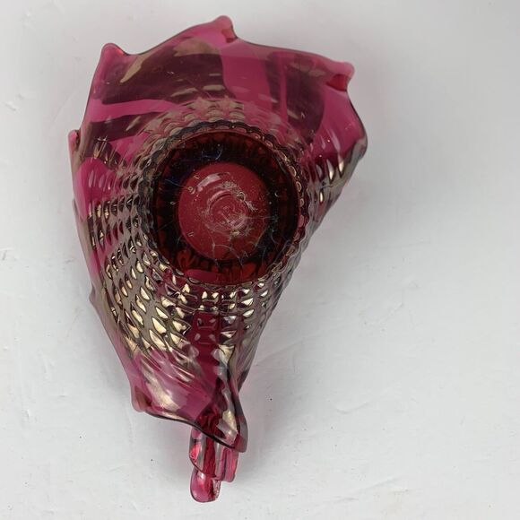 VTG Rossi Glass Candy Dish Fine Art Hand Blown Signed Rare Red Trinket Oval - Picture 8 of 13